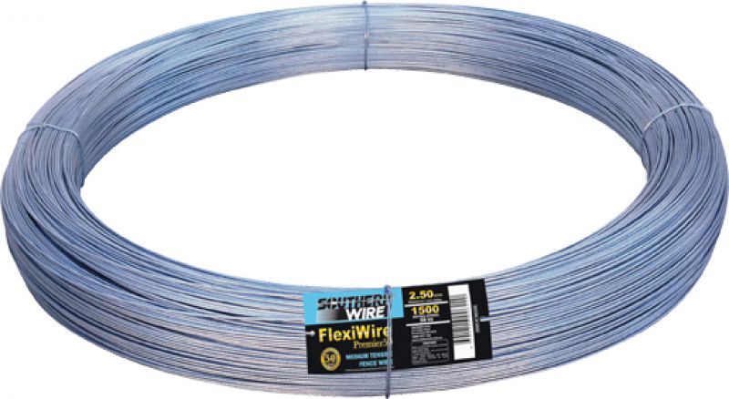 Southern Wire Flexiwire - Medium Tensile (2.5 mm Wire & 1500 m Roll) -Heavy  Galvanised - Auscon