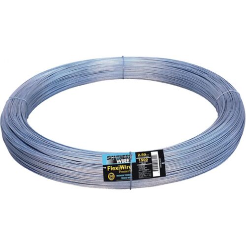 Southern Wire Flexiwire - Medium Tensile (2.5 mm Wire & 1500 m Roll) -Heavy  Galvanised - Auscon